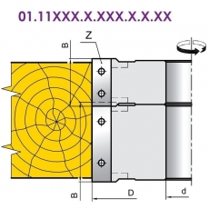 Фрезы насадные строгальные с прямыми твердосплавными ножами 01.11 - 2