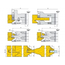 Фрезы для стояков и перемычек филенчатых дверных полотен  03.01.ХХ - 3