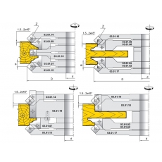 Фрезы для стояков и перемычек филенчатых дверных полотен  03.01.ХХ - 4