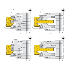 Фрезы для стояков и перемычек филенчатых дверных полотен  03.01.ХХ - 6