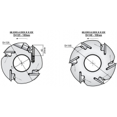 Фрезы насадные фуговальные барабаны с прямыми ножами 60 - 3