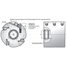 Фрезы насадные фуговальные барабаны с прямыми ножами 60 - 4