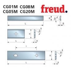 Ножи универсальные сменные  твердосплавные HW - 2
