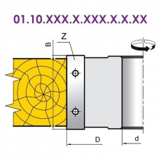 Фрезы насадные строгальные с прямыми твердосплавными ножами 01.11