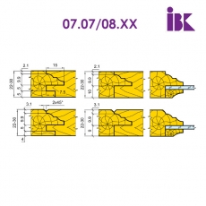Комплект насадных фрез для производства мебельных фасадов 07.07/08.XX - 2