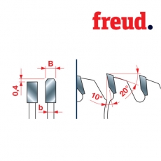 Пилы дисковые для профиля алюминия и ПВХ стенка 2-10 мм позитивный зуб LU5A - 3